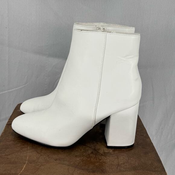 Madden Girl white ankle heel boot size 8 - Picture 1 of 10